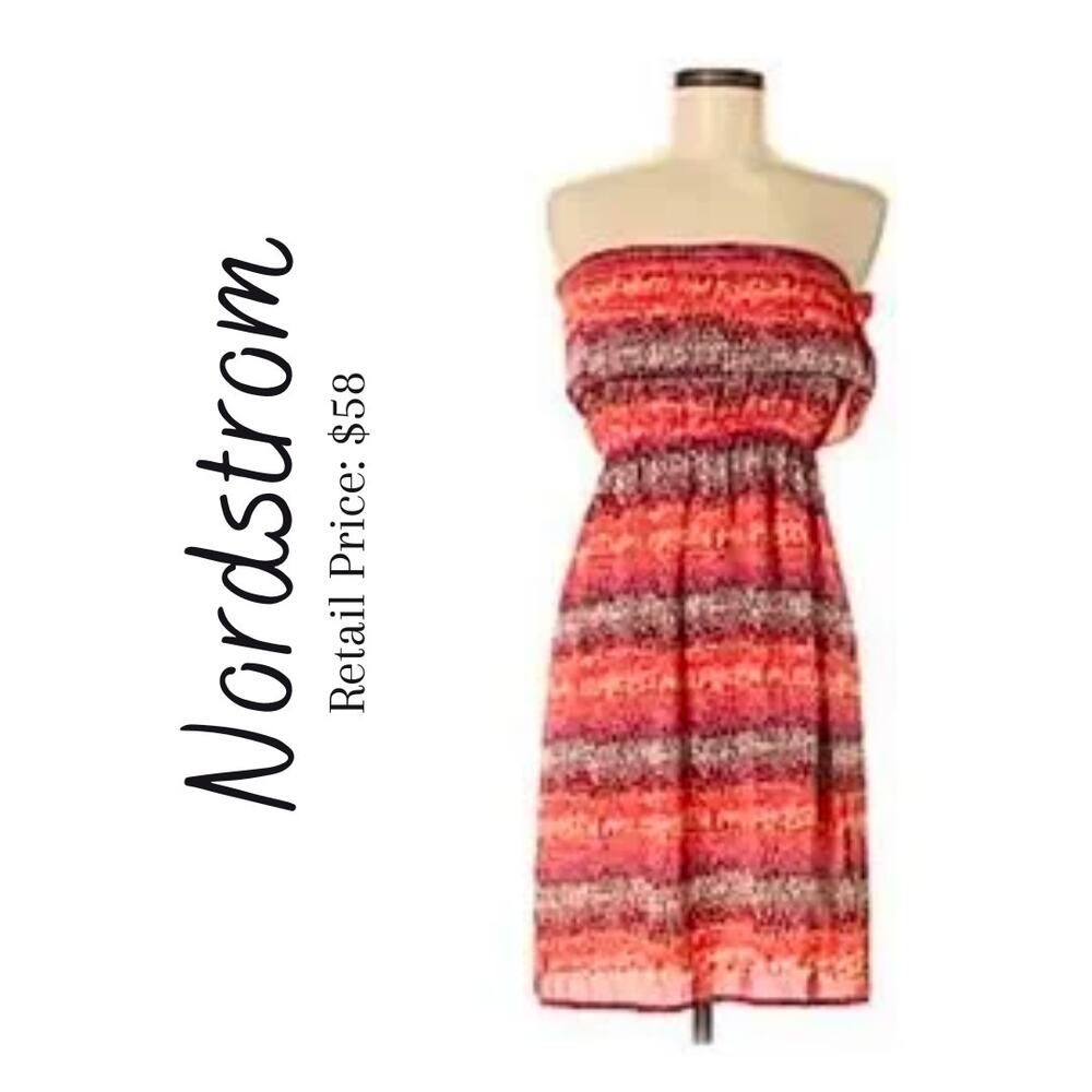 VelvetTorch Color Burst Strapless Dress From Nordstrom Size S